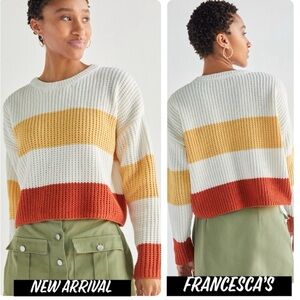 New Francesca's Chantel Chenille
Colorblock Sweater